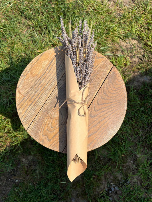 Dried lavender & wheat bouquet