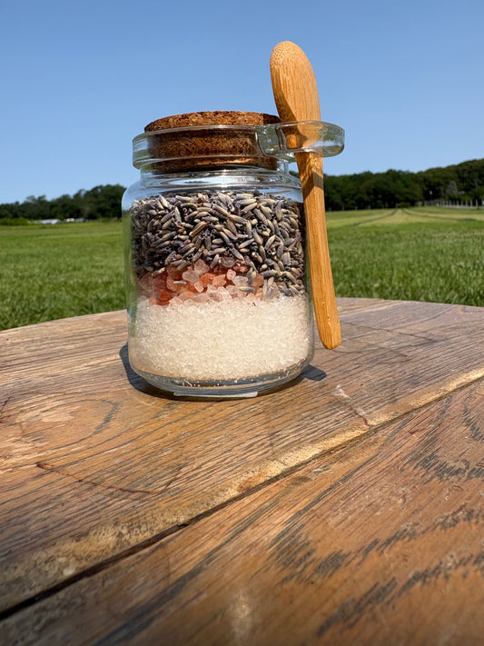 Lavender & pink Himalayan bath soak