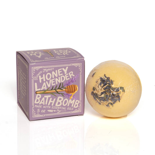 Honey Lavender Bath Bomb - with Box Aromatherapy